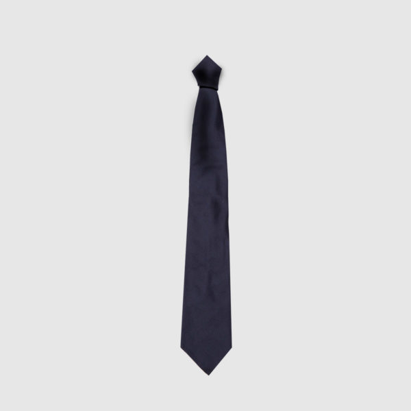 Cravatta dieci pieghe in Twill di Seta Blue