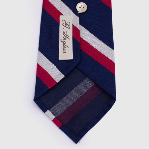 Cravatta 10 pieghe G.Inglese in seta regimental