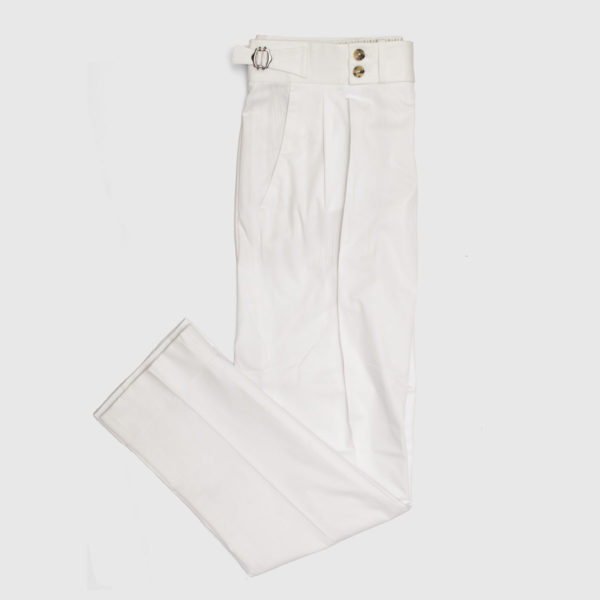 Pantaloni casual 2 piences in Cotone bianco