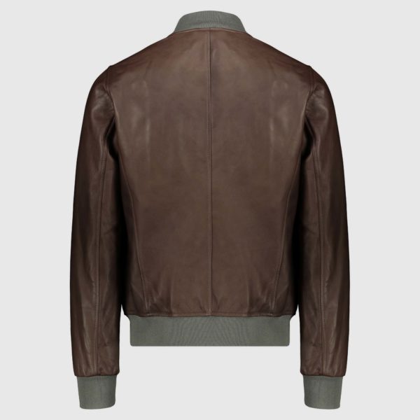 Bomber jacket in a brown natural leather
