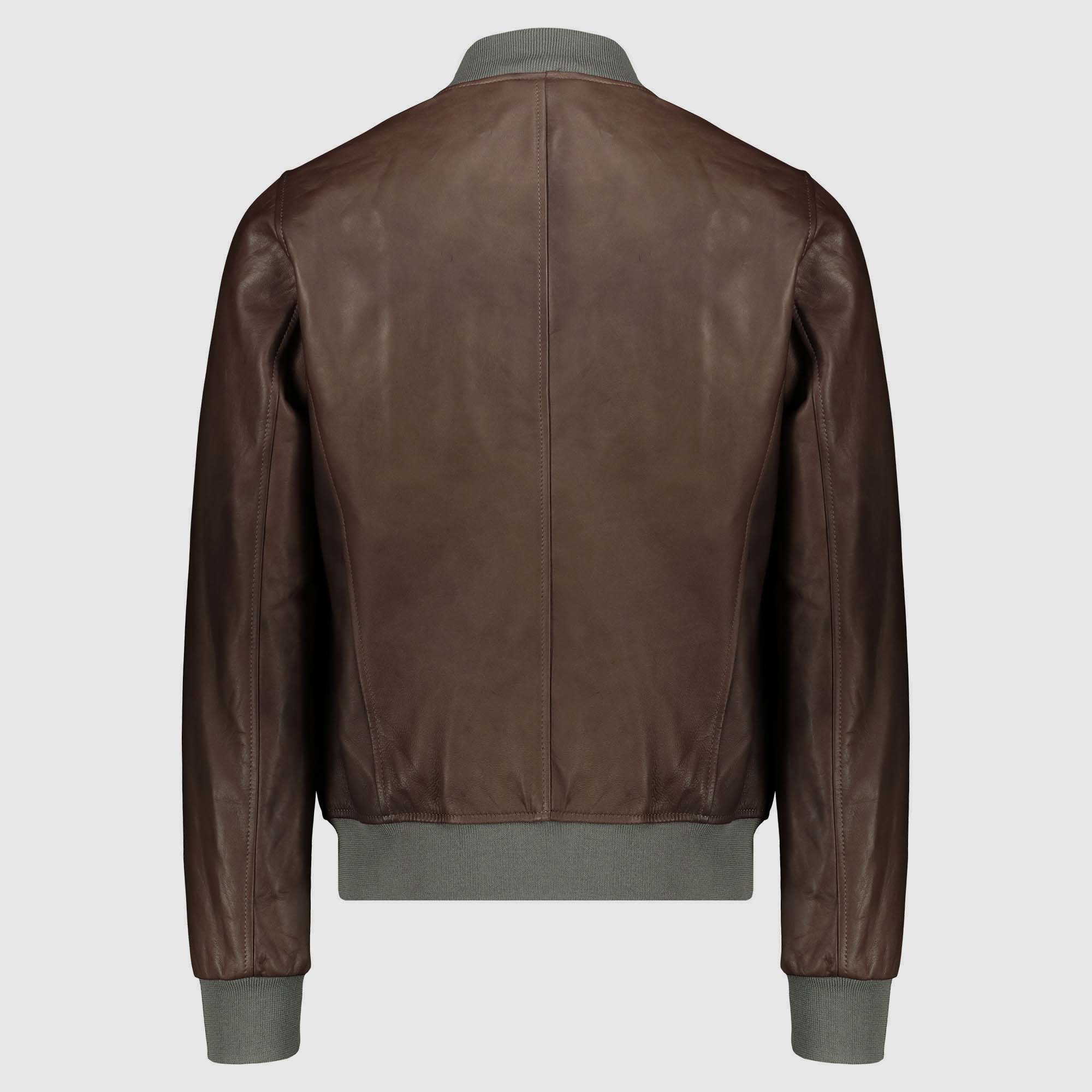 Bomber jacket in a brown natural leather | Barròco Italia
