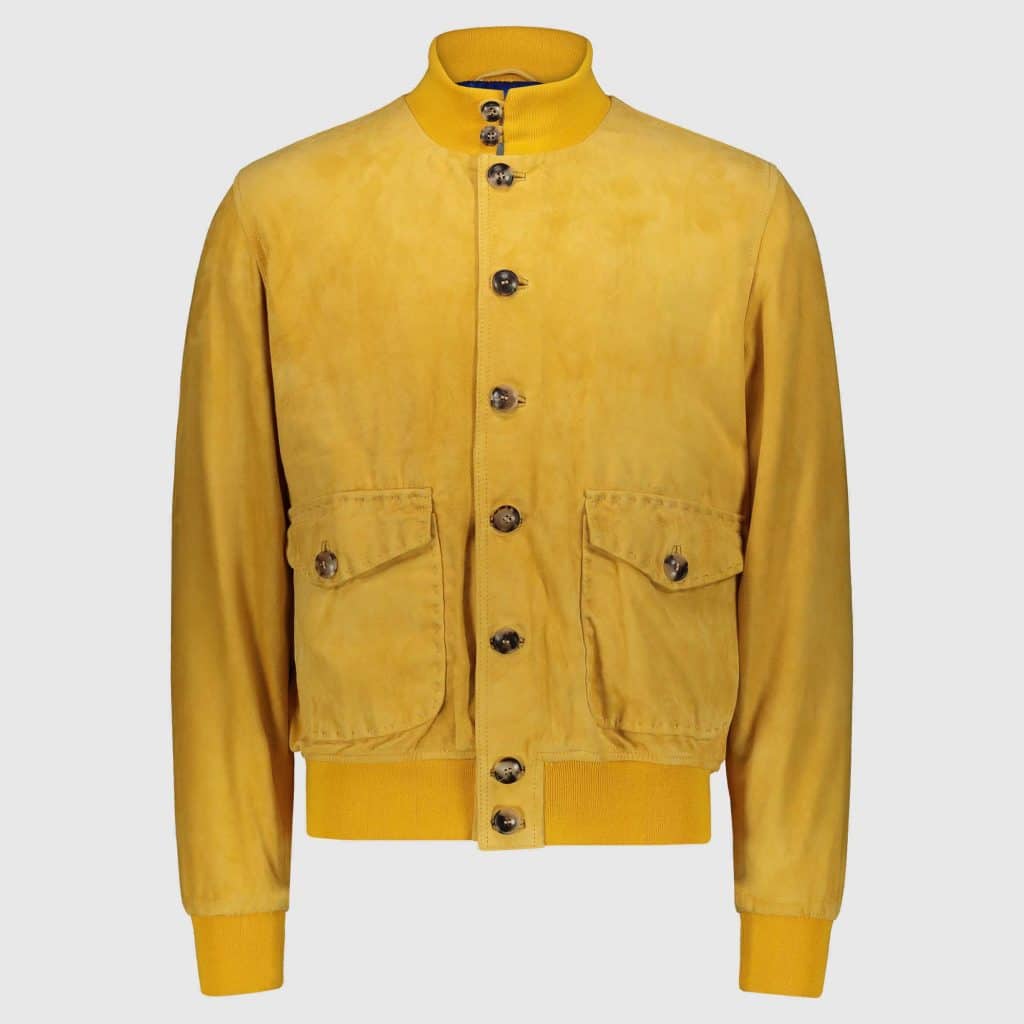 Yellow suede Bomber Jacket A1 Cary –