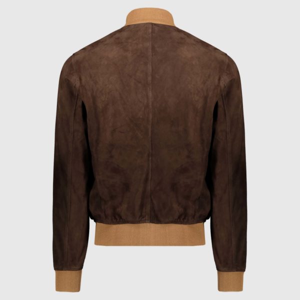 Brown suede & Woodsmoke details Bomber Jacket A1 Cary