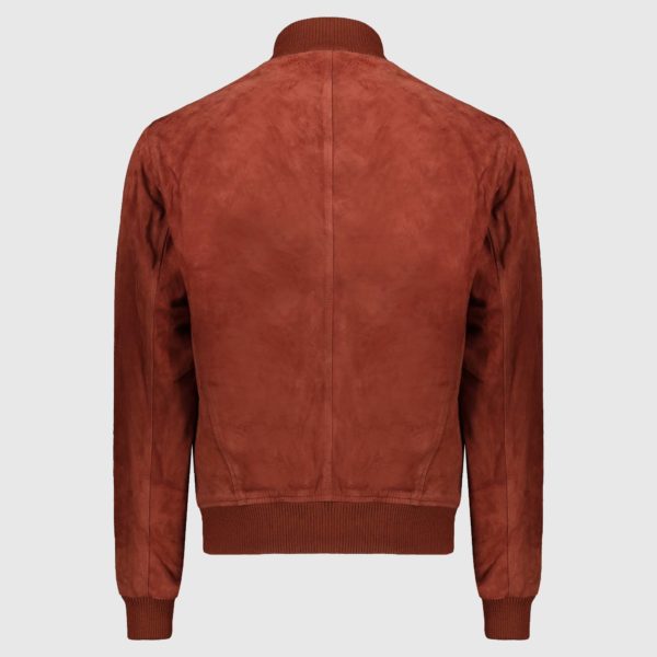 Giacca bomber in suede mattone “A1 Cary”