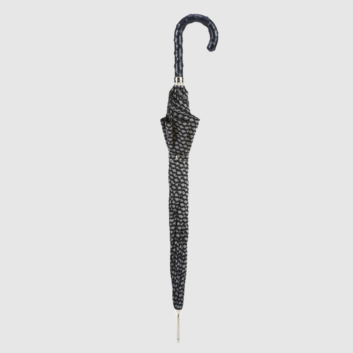 Umbrella With Twisted Leather Handle
