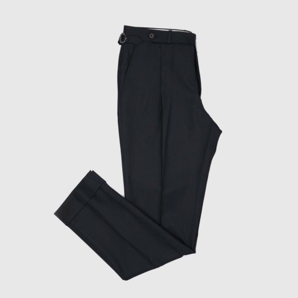 Black One Pleat 120’s Trousers