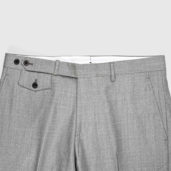 Gray Cotton linen Chino Trousers