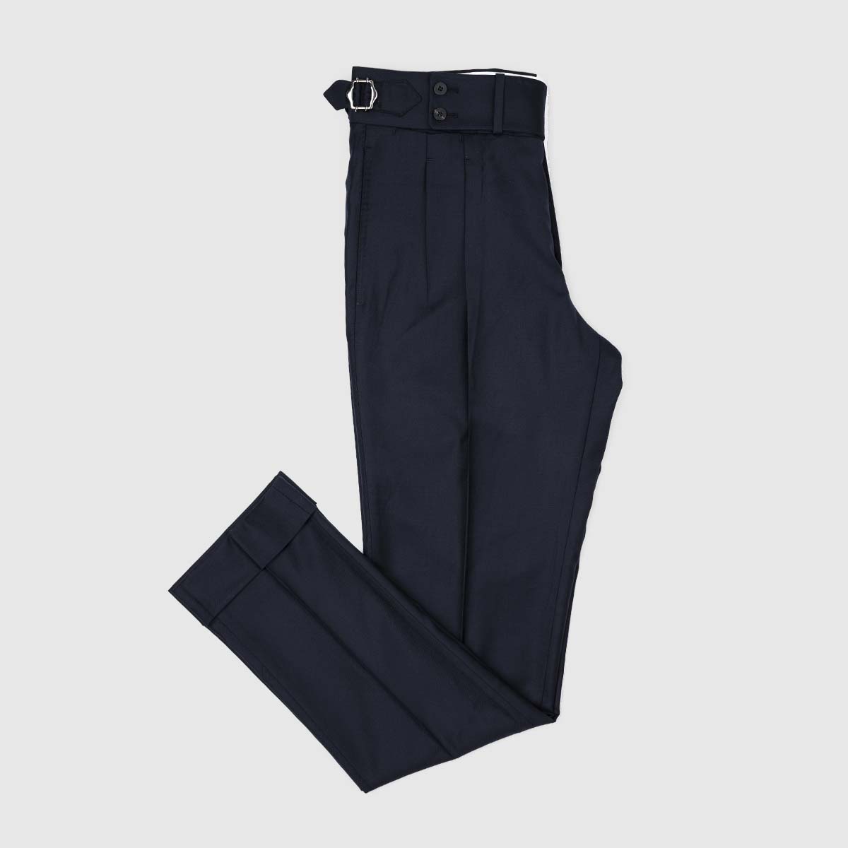Dark Blue Two Pleats 120’s Trousers