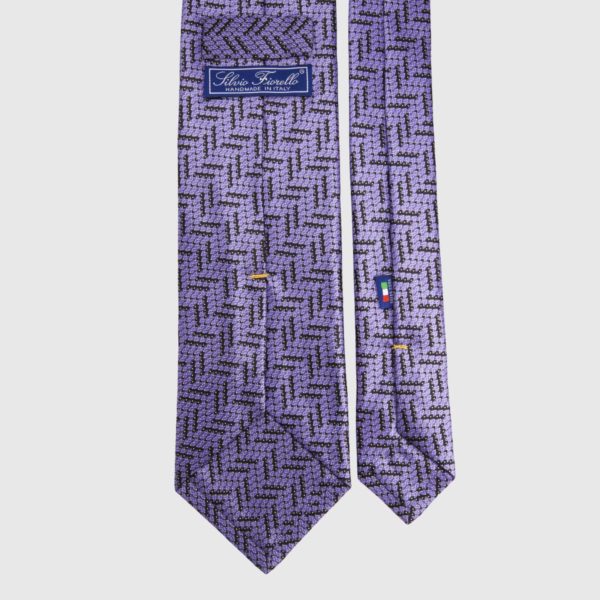 Silk Necktie in Amethyst Micro
