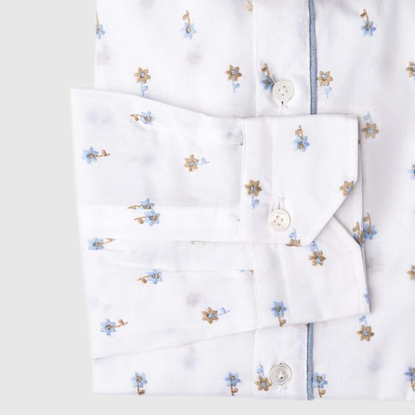 Camicia Gianni Agnelli con design floreale