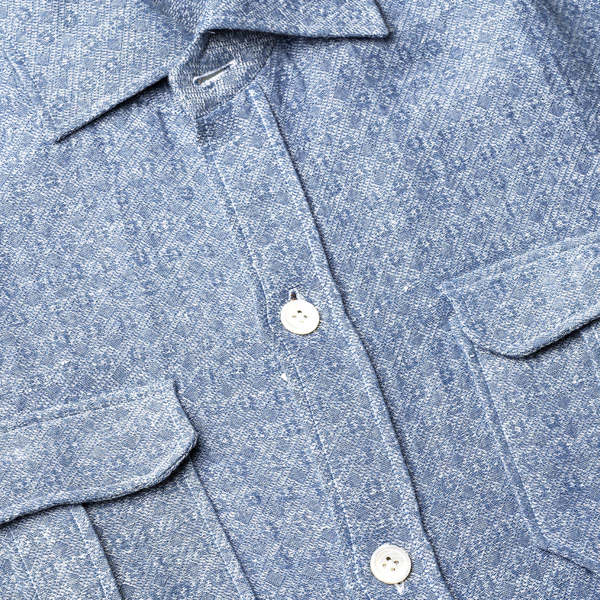 Jacquard Linen Overshirt in Light Blue G. Inglese on sale 2022 2