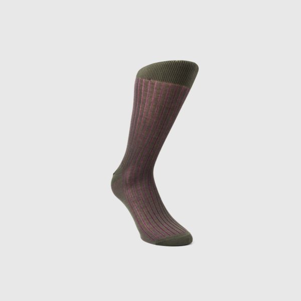 Bresciani 1970 Cotton Socks in Purple Moss