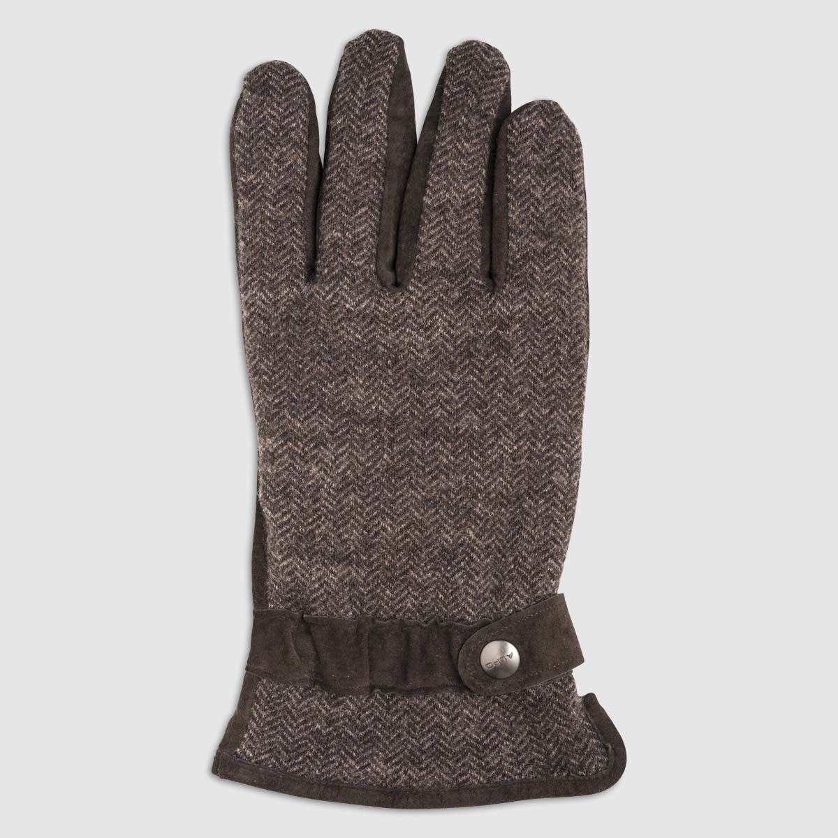 Wool Glove with Leather Palm and Fleece Lining in Moro – XL