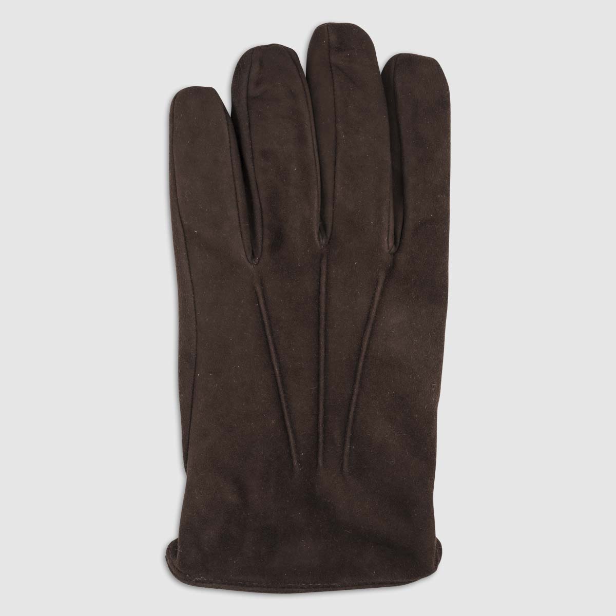 Suede Glove with Cashmere Lining in Brown – 8