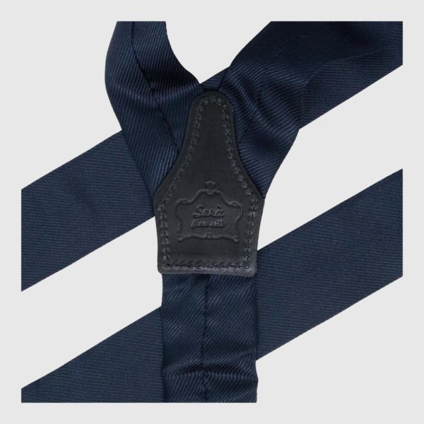 Black Barathea Tuxedo Silk Suspenders