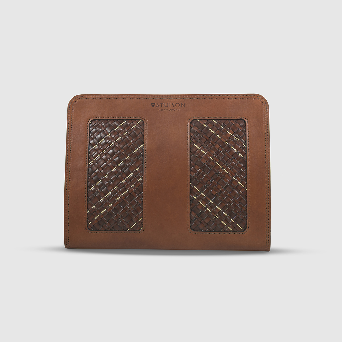 Athison Brown Leather Pouch Athison on sale 2022