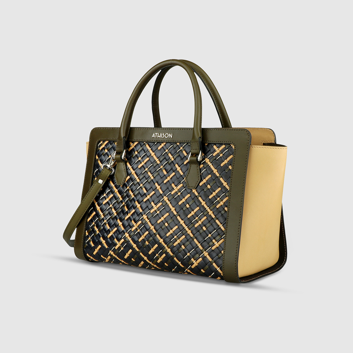 Athison Leather Handbag Athison on sale 2022 2