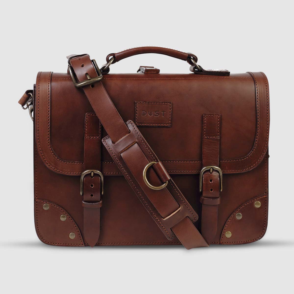 The Dust Company Classic Leather Briefcase The Dust on sale 2022