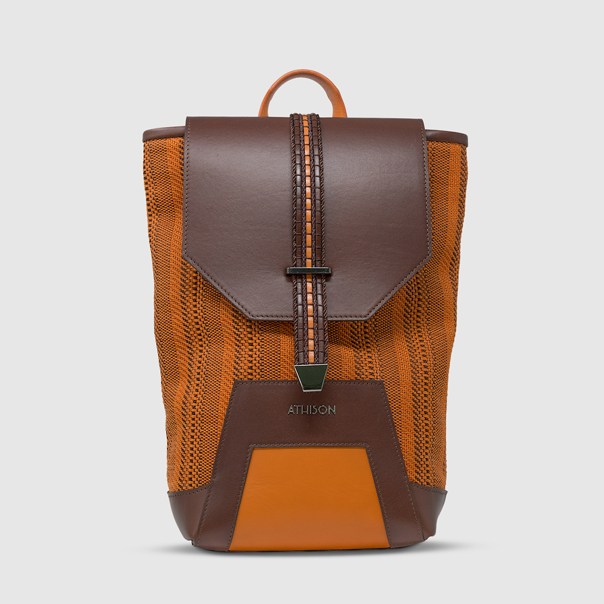 Athison Brown/Orange Backpack Athison on sale 2022