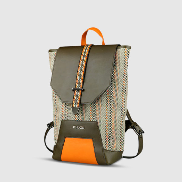 Athison Gray/Green Backpack