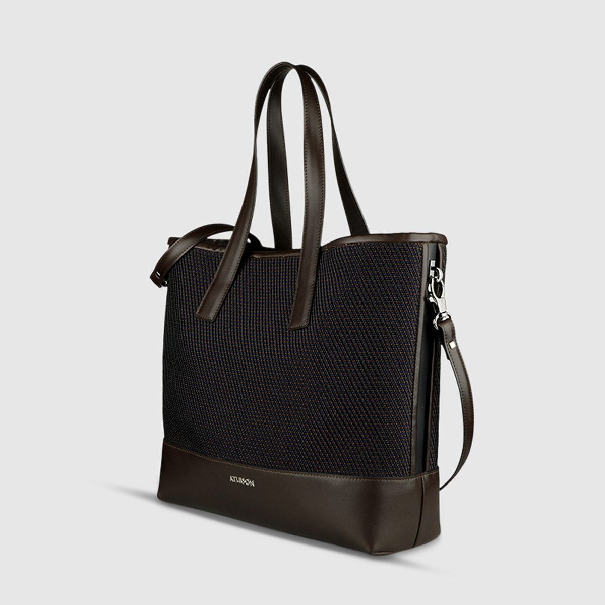 Athison Cotton & Leather Tote Bag Athison on sale 2022 2