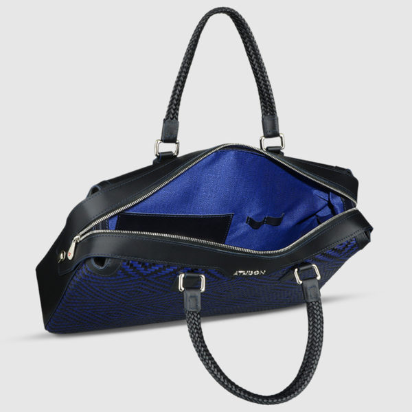 Athison Blue/Black Leather Bag