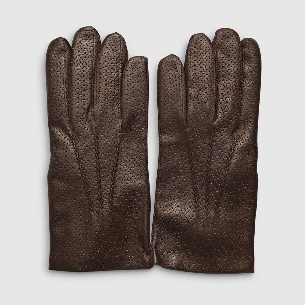 Omega Brown Lambskin & Wool Glove – 7.5
