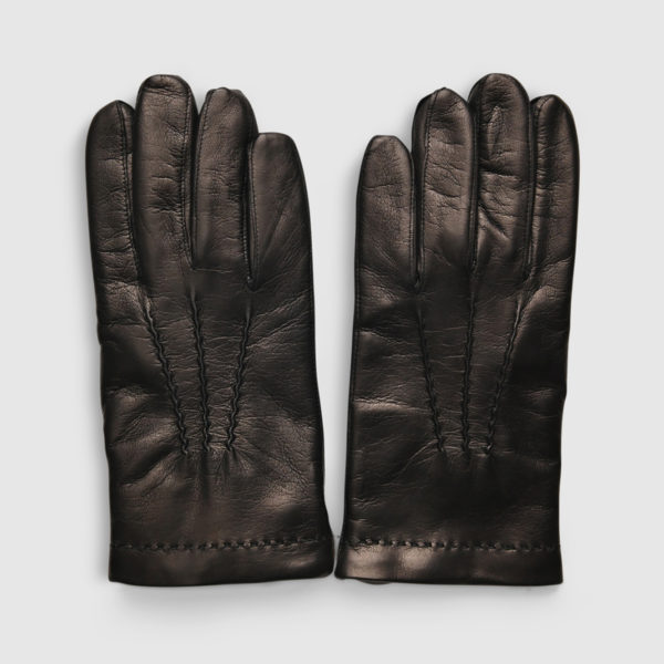 Omega Black Lambskin & Wool Glove