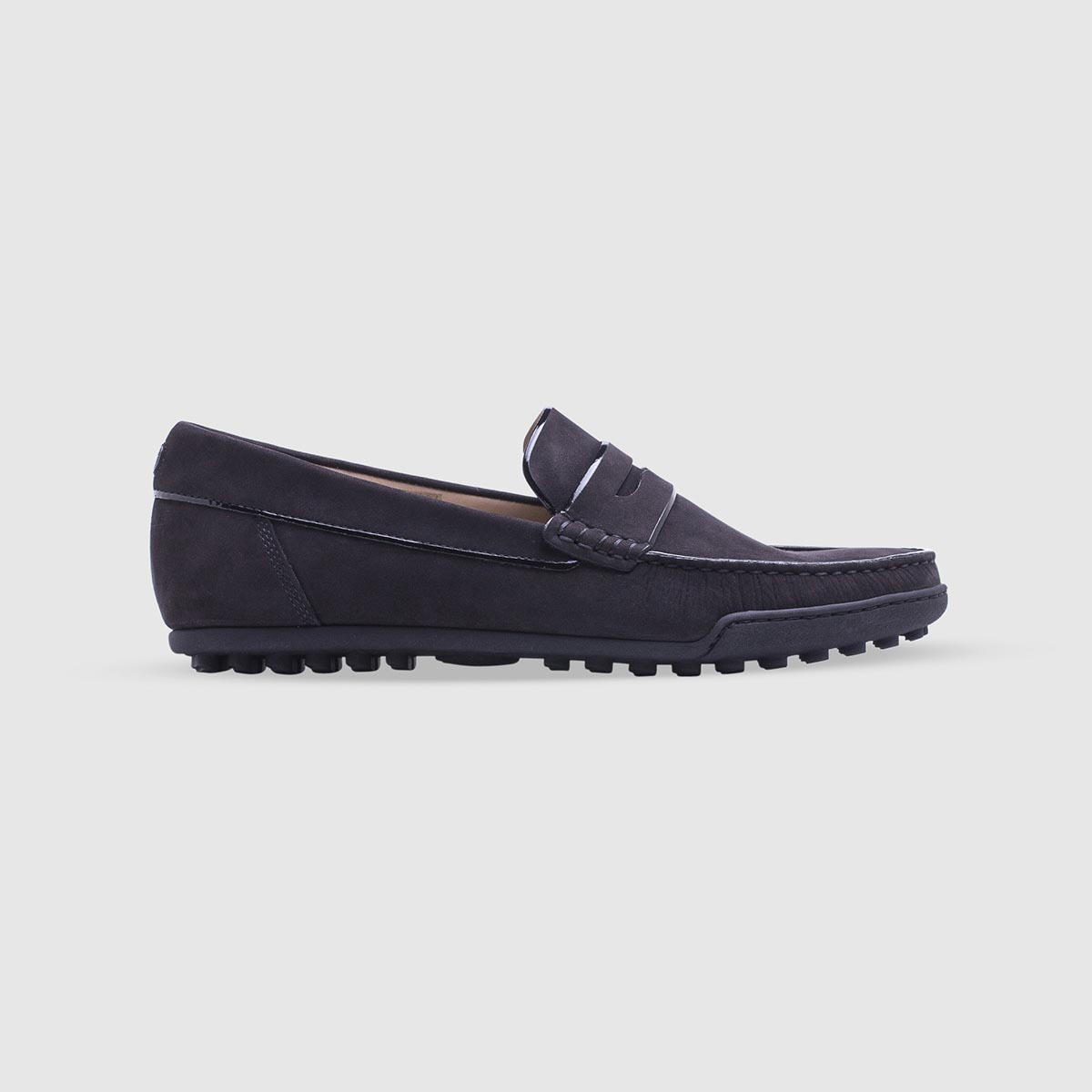 Black loafer in nubuck with penny bar Calò on sale 2022 3