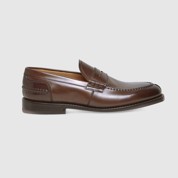 College Loafers in Brown Brushed Calfskin Leather