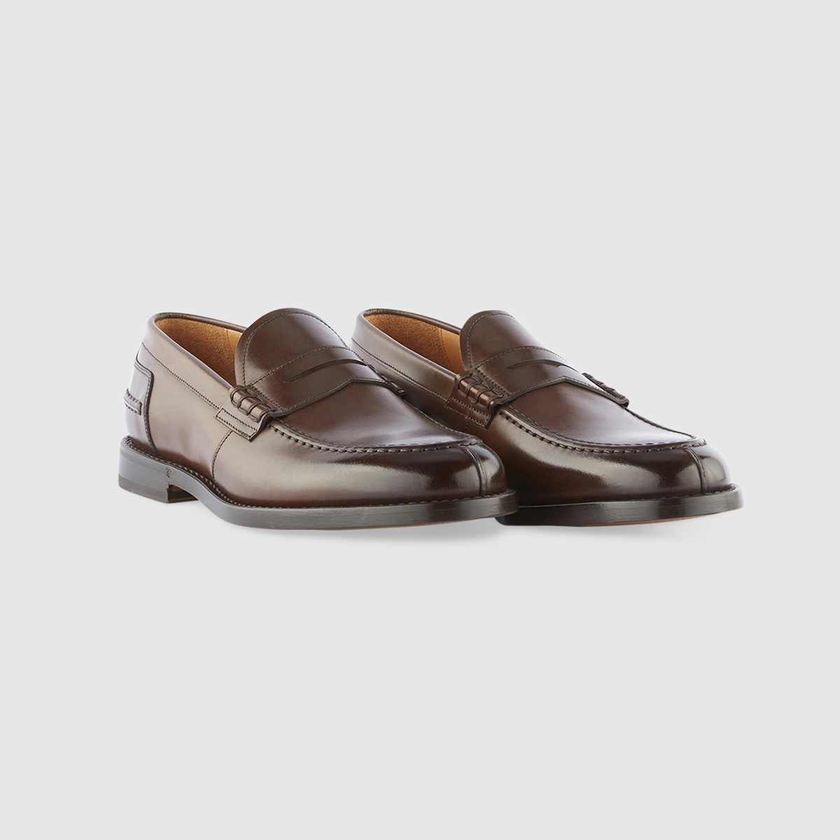 College Loafers in Brown Brushed Calfskin Leather Gruppo Fabi on sale 2022 2