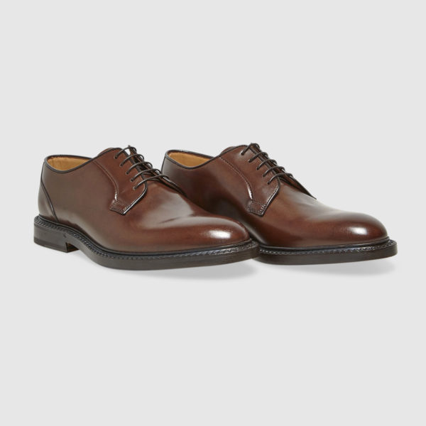 Lace-up Shoes in Brown Calfskin