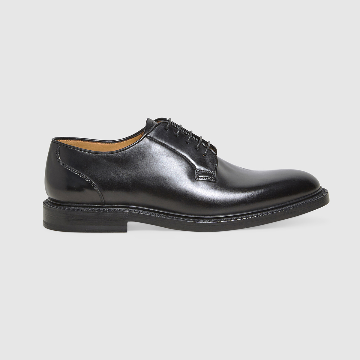Lace-up Shoes in Black Calfskin