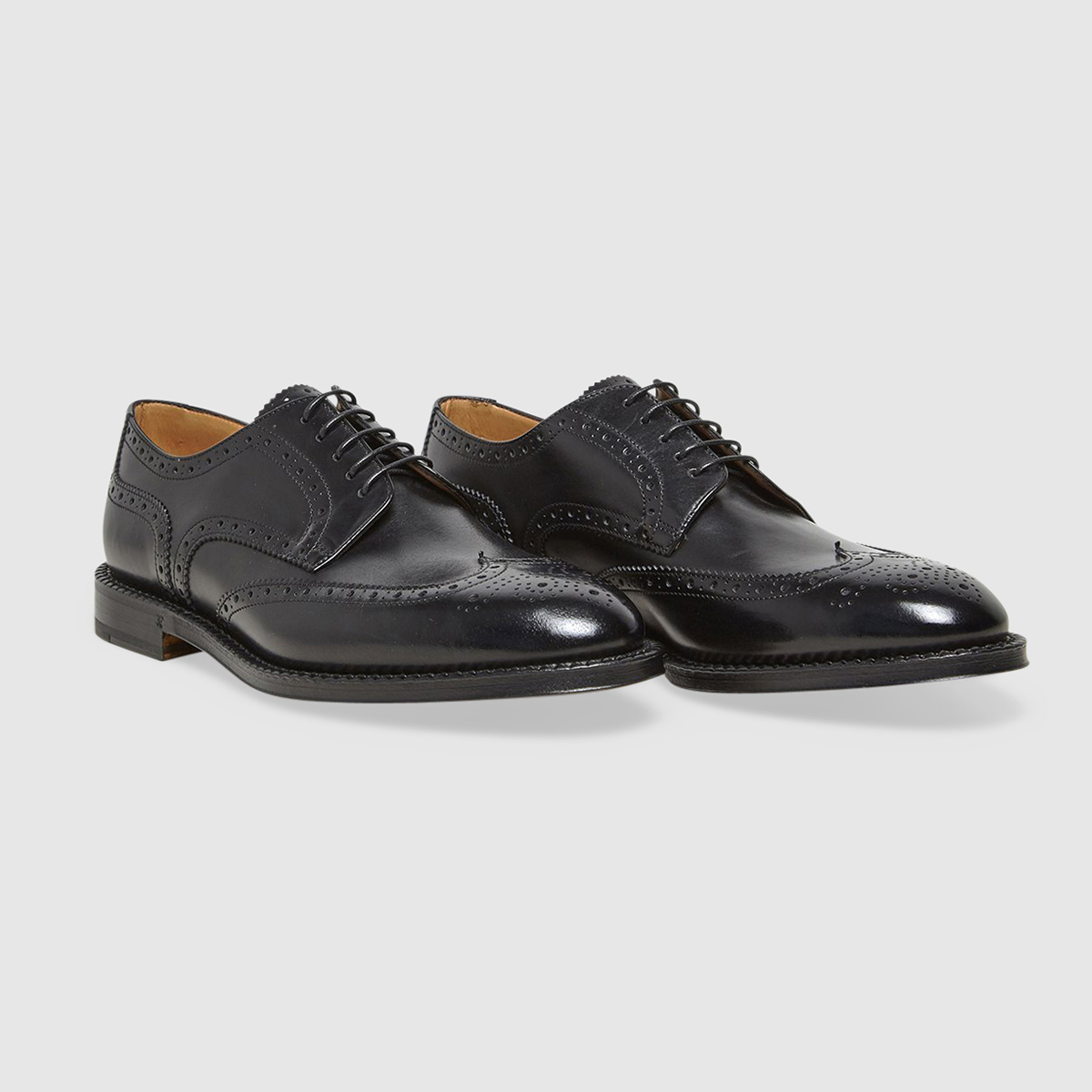 Lace-up Shoes in Black Brogue Calfskin Gruppo Fabi on sale 2022 2