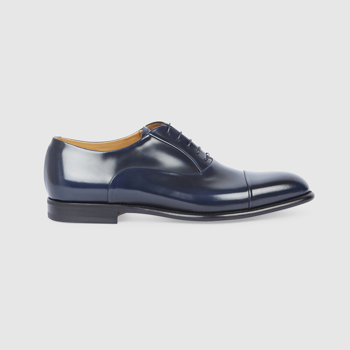 Oxford Shoe in Polished Blue Leather Gruppo Fabi on sale 2022