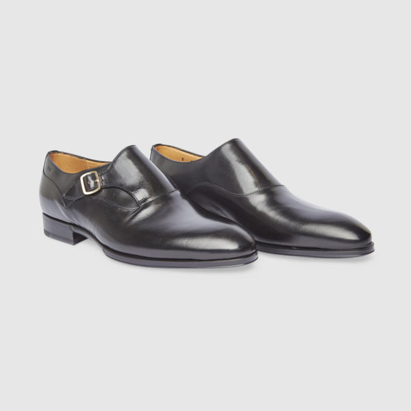 Monk Shoes Shoes in Calfskin Black Leather