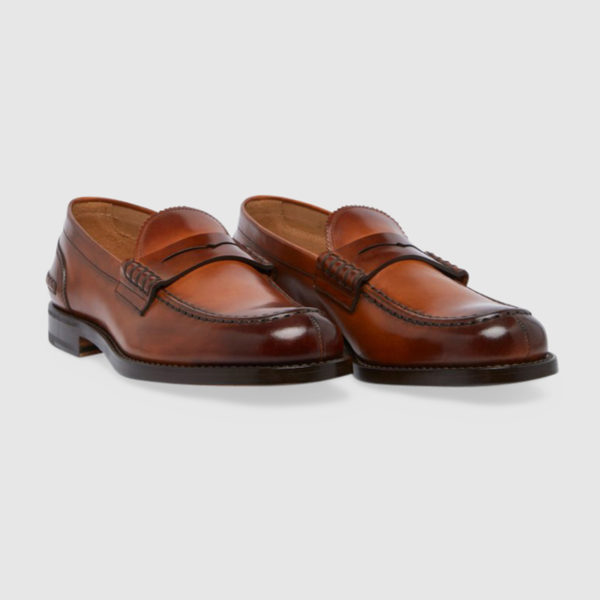 College Loafers in Brown  Calfskin Leather