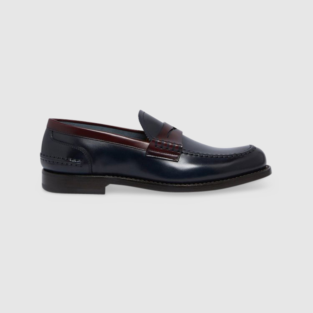 Classic Loafers in Bicolor Blue & Leather Calfskin