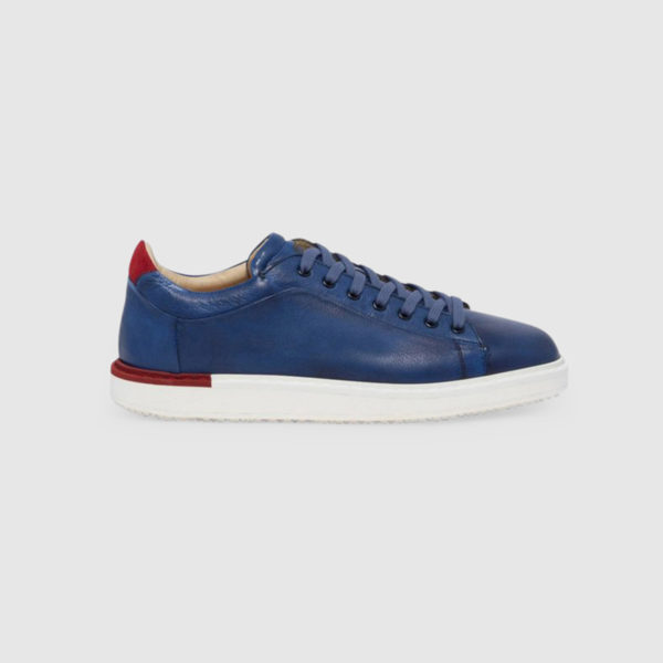 Sneaker in Cervo Bicolore  Blu/Rosso