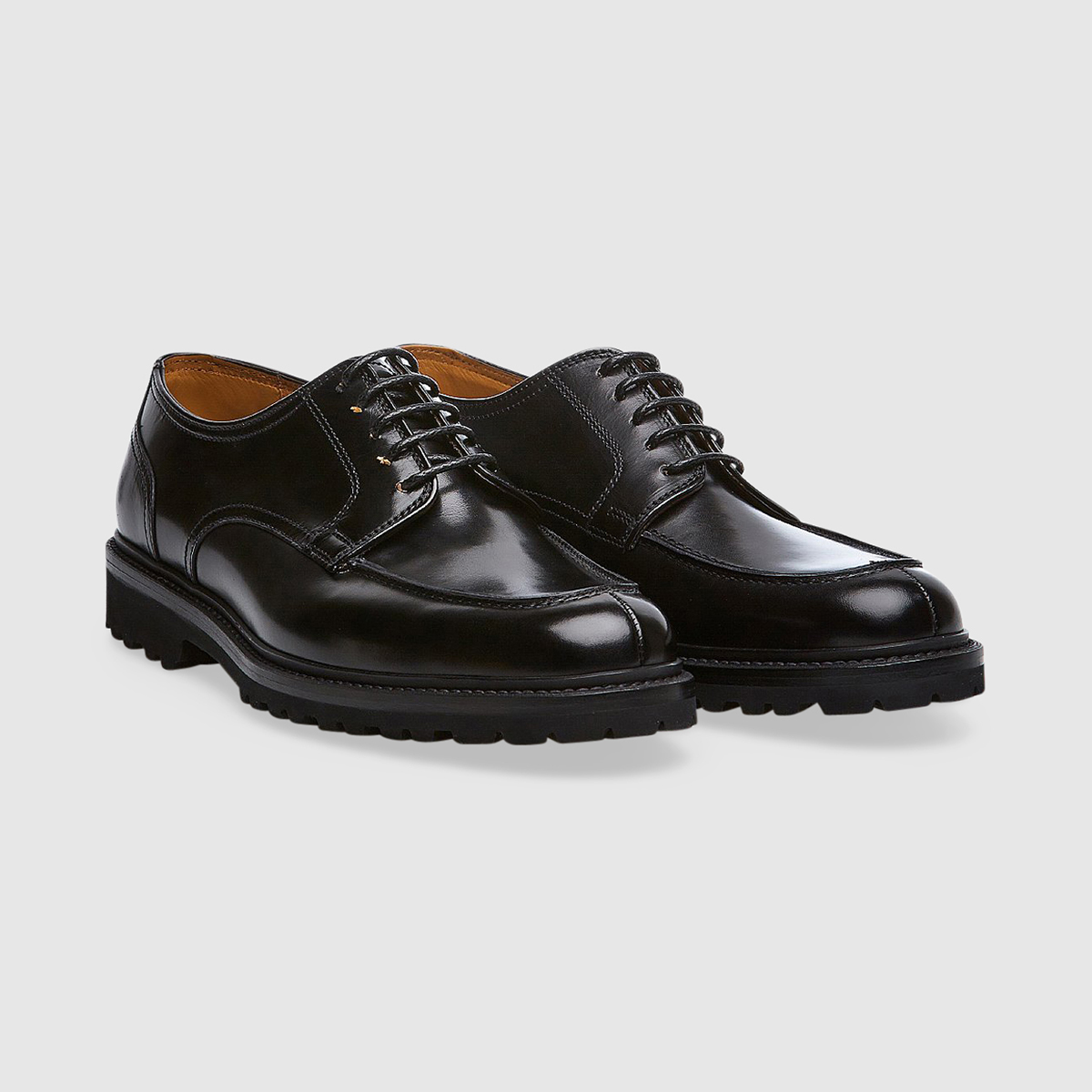 Five Hole Lace-up Shoes in Black Calfskin Gruppo Fabi on sale 2022 2