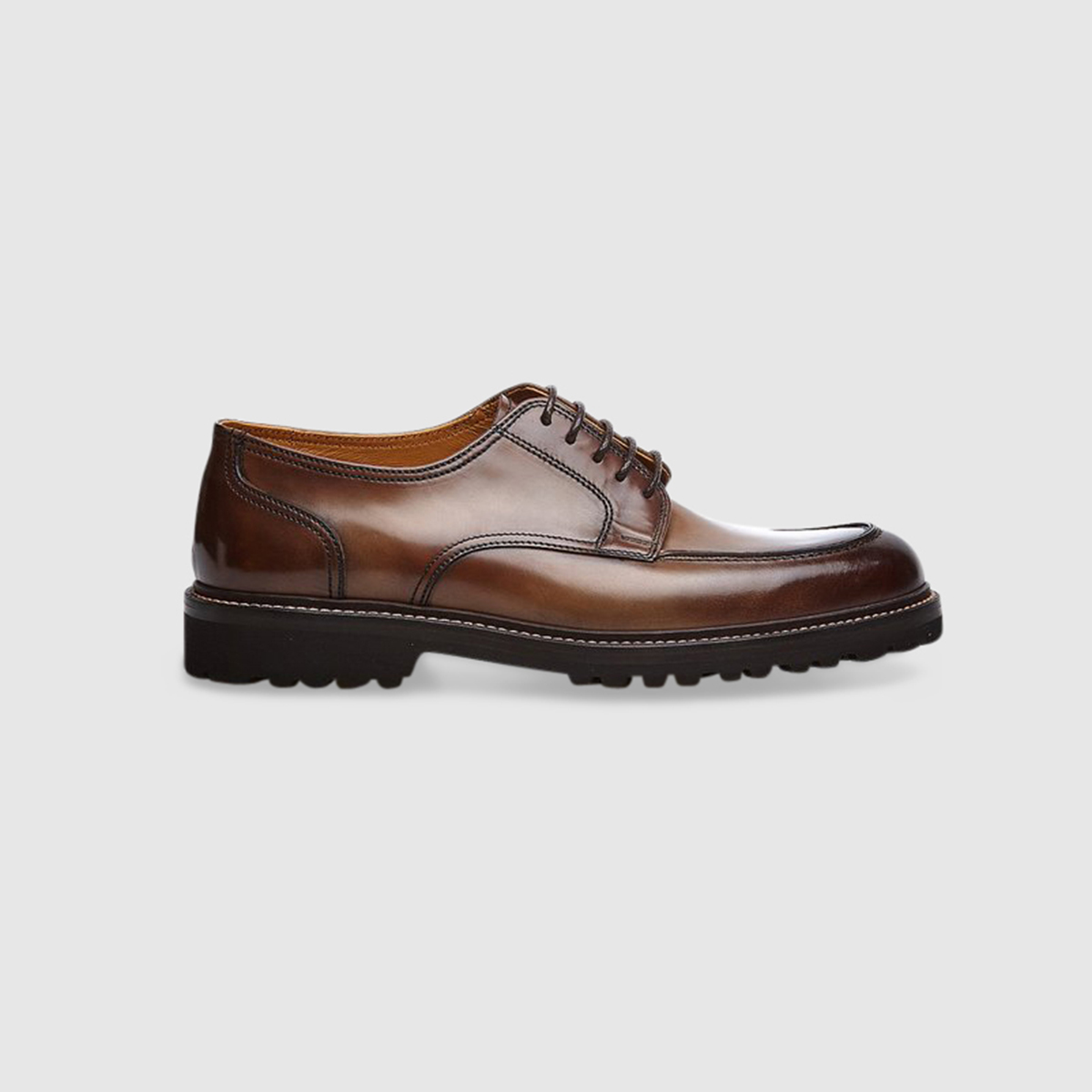 Five Hole Lace-up Shoes in Dark Brown Calfskin Gruppo Fabi on sale 2022