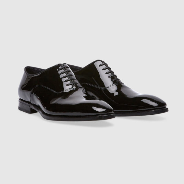 Oxford Shoe in Black Patent Calf Leather