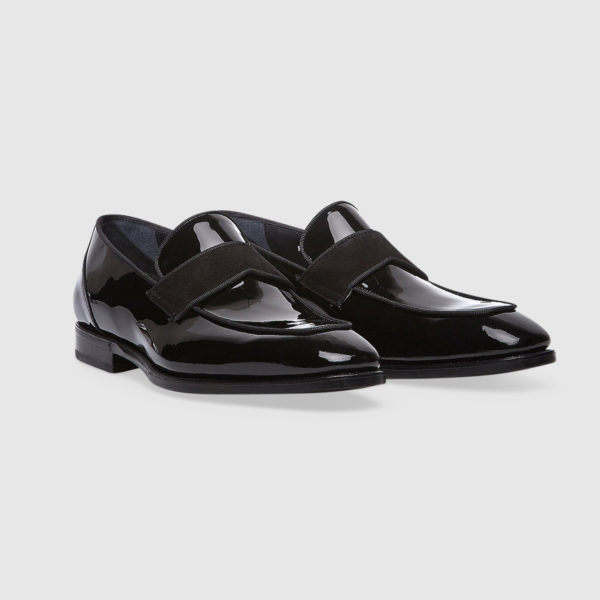 Classic Fabi Flex Loafers in Patent Black