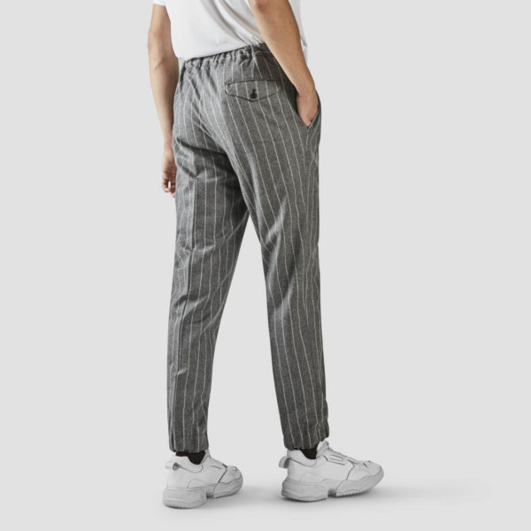 Striped Gray Flannel Jogging Trousers