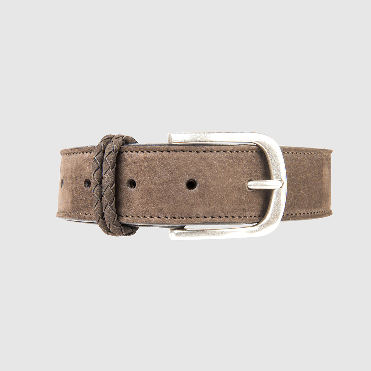 Brown Nabuk Leather Belt – L-XL