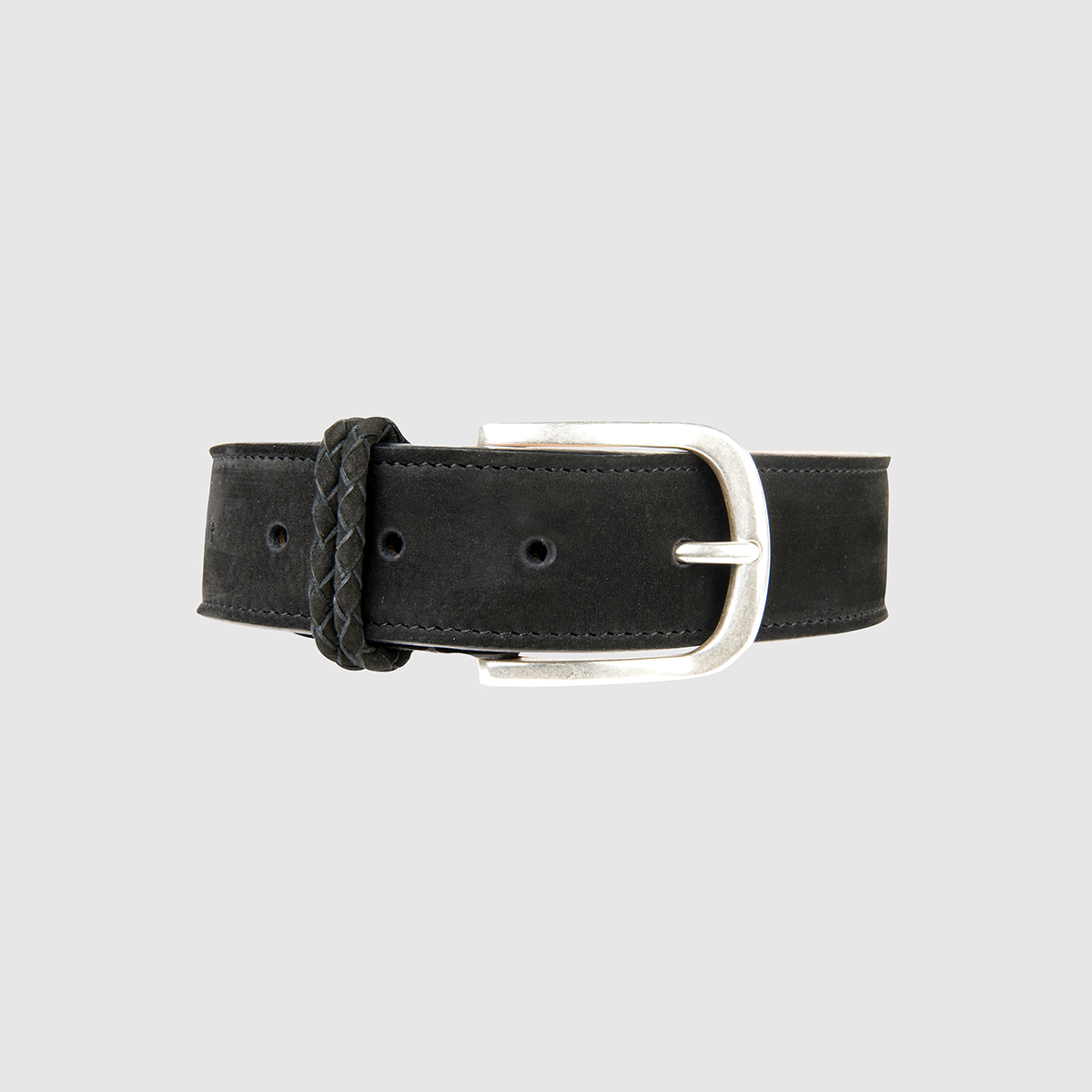 Black Nabuk Leather Belt