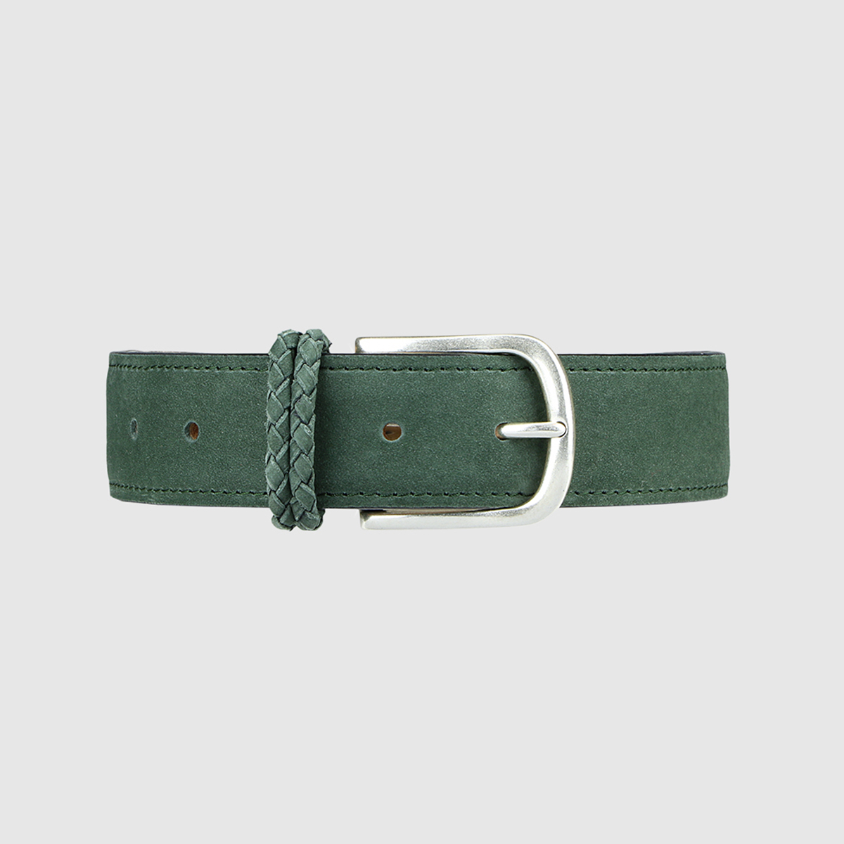 Green Nabuk Leather Belt