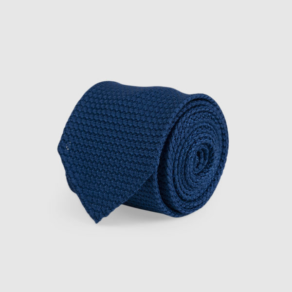 Cravatta Garza 3 Pieghe 100% Seta Blu Royal
