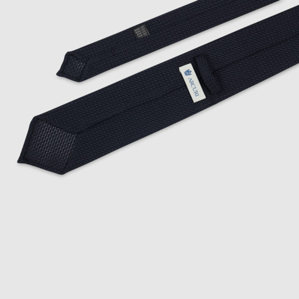 Cravatta Garza 3 Pieghe 100% Seta Blu