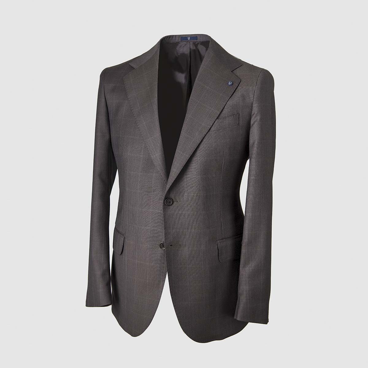 Anthracite Windowpane Pattern Smart Suit in 130s  Four Seasons Wool Melillo 1970 on sale 2022 2